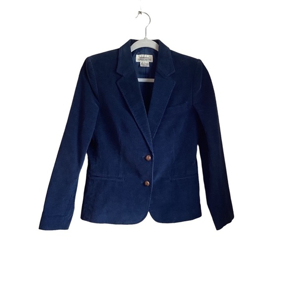 Goudchaux Maison Blanche Women’s Navy Corduroy Blazer.  Size 11 - Picture 1 of 4